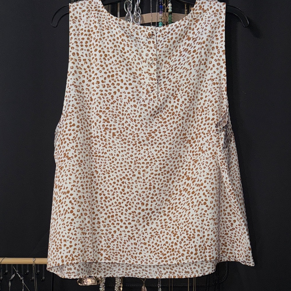 J. Crew Brown and White Patterned Blouse - Picture 7 of 7